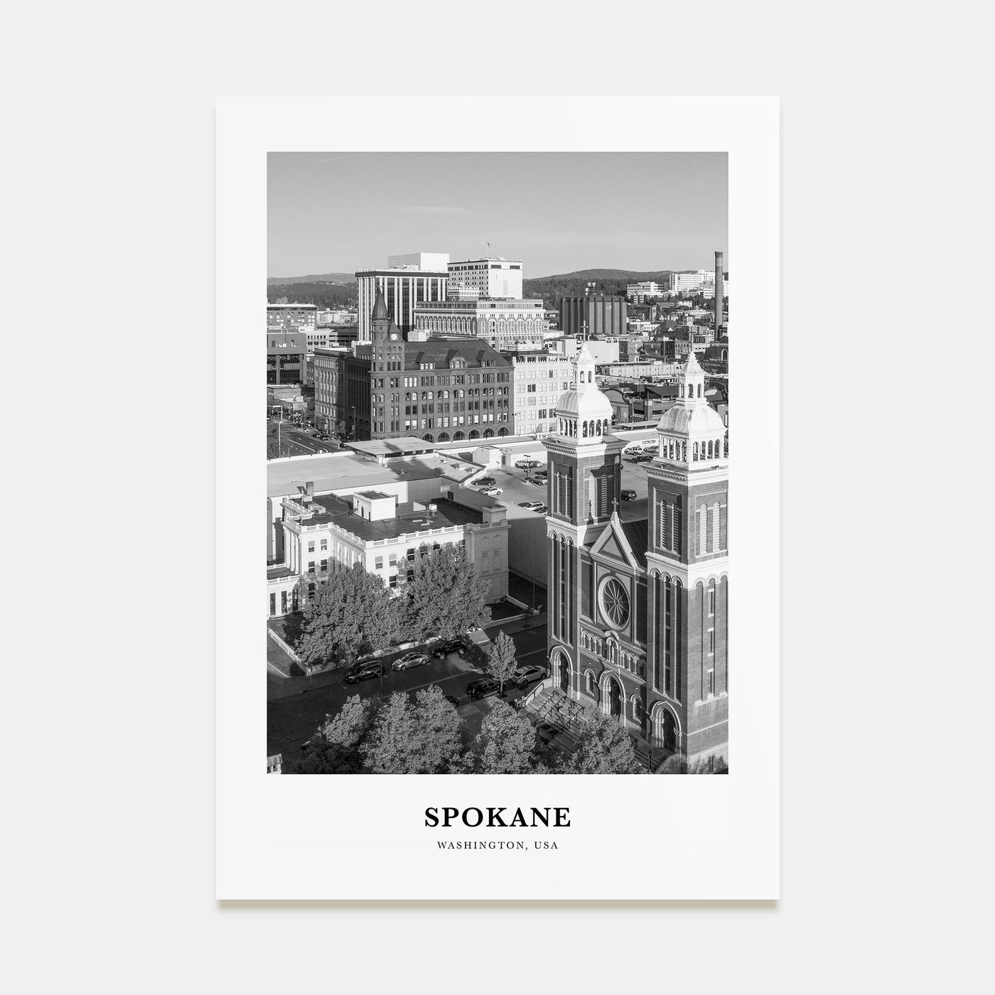 Spokane Portrait B&W No 2 Poster