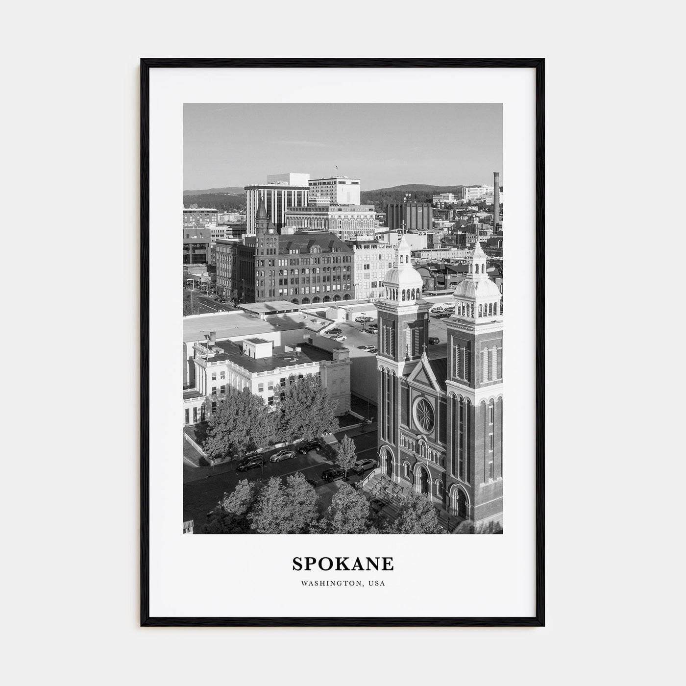 Spokane Portrait B&W No 2 Poster