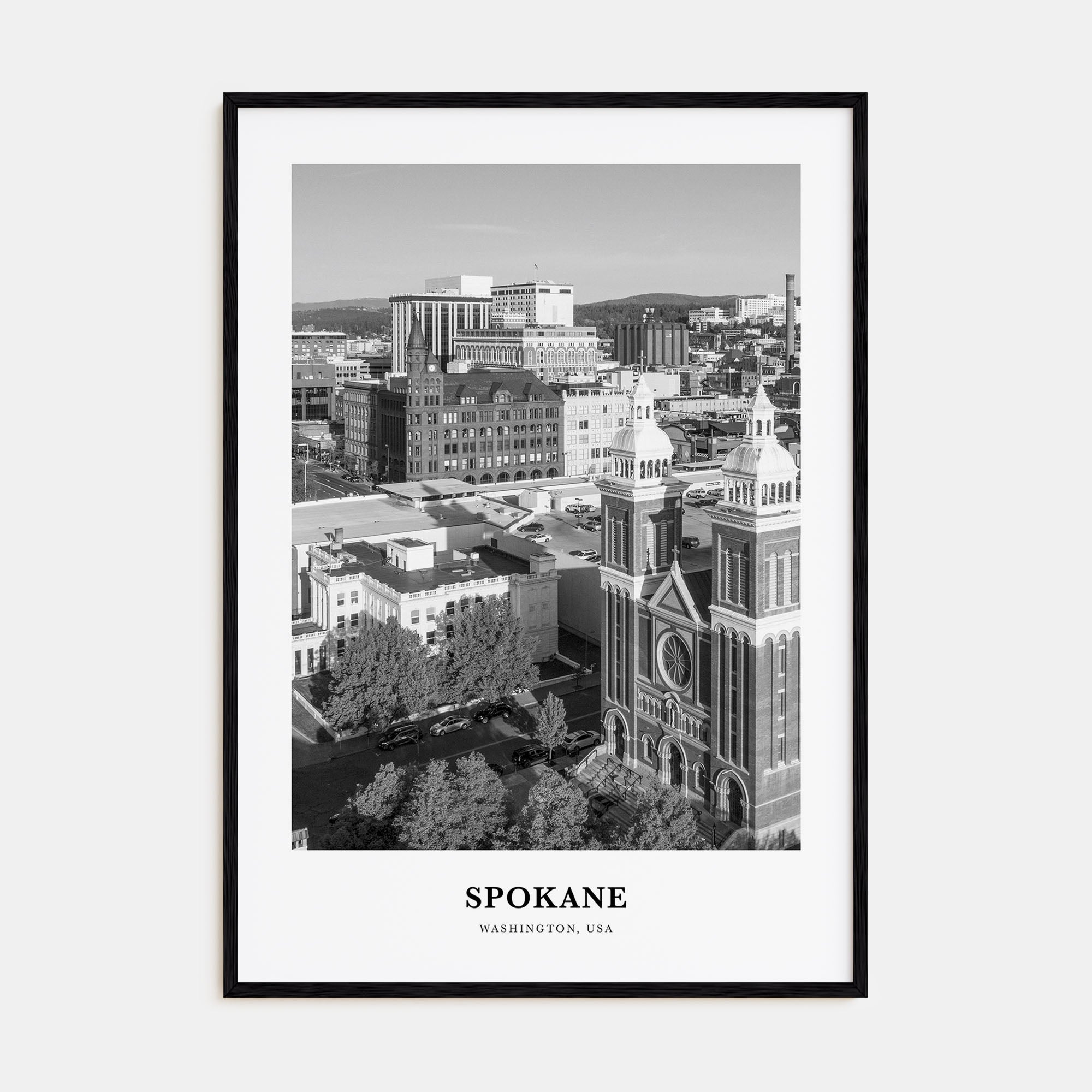 Spokane Portrait B&W No 2 Poster