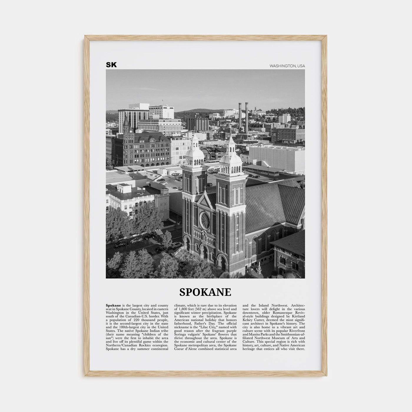 Spokane Travel B&W No 1 Poster