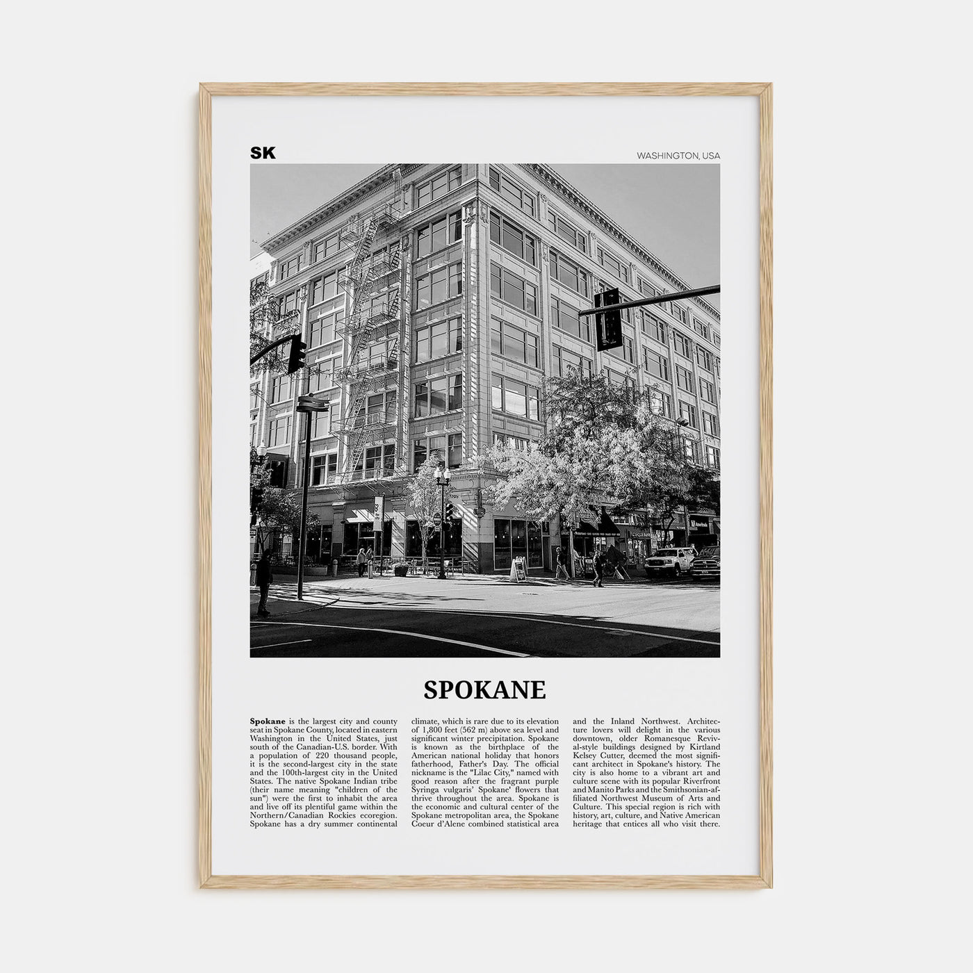 Spokane Travel B&W No 2 Poster