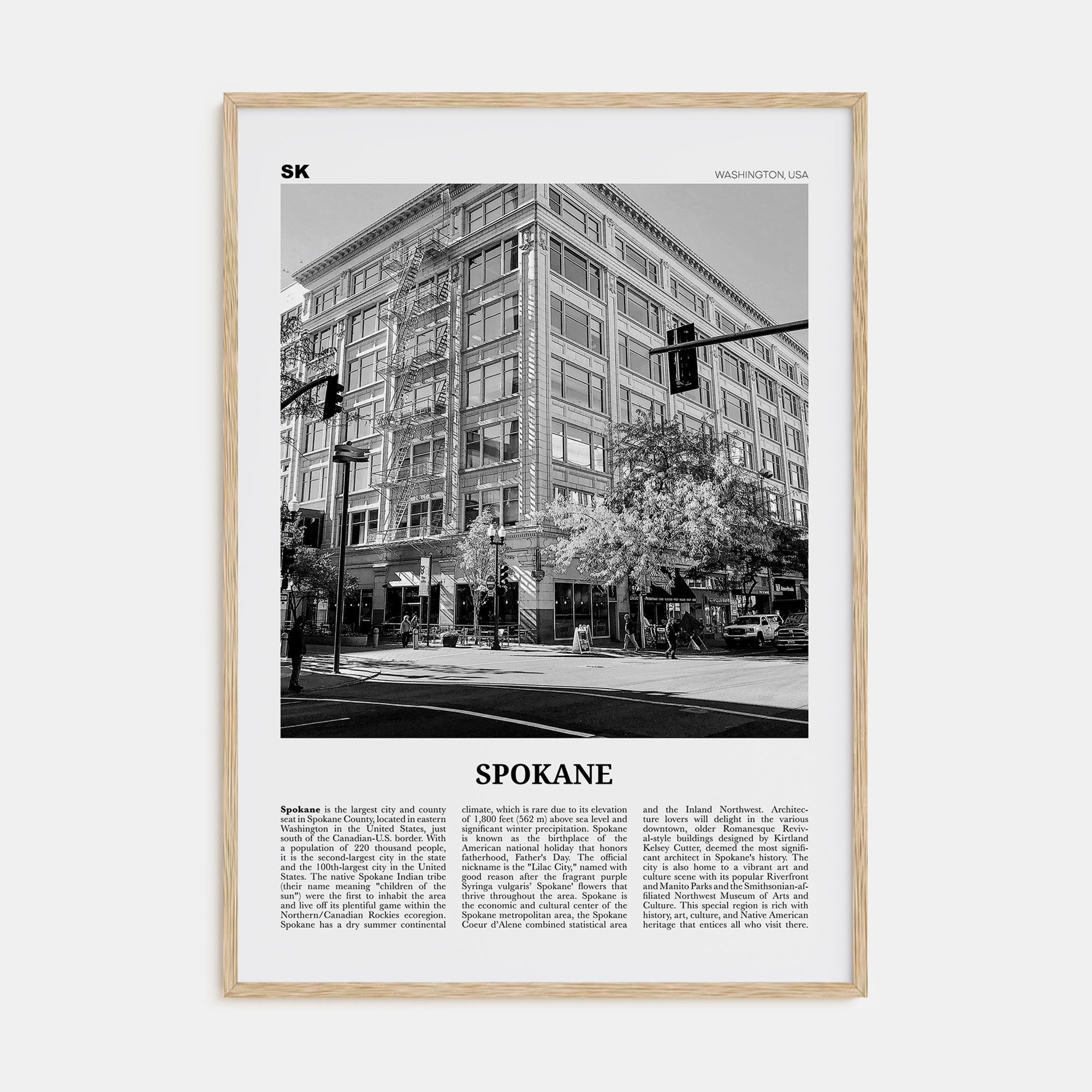 Spokane Travel B&W No 2 Poster