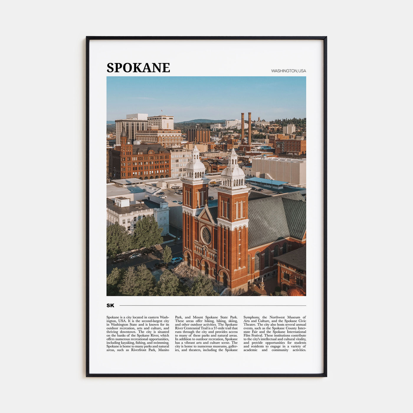 Spokane Travel Color Poster