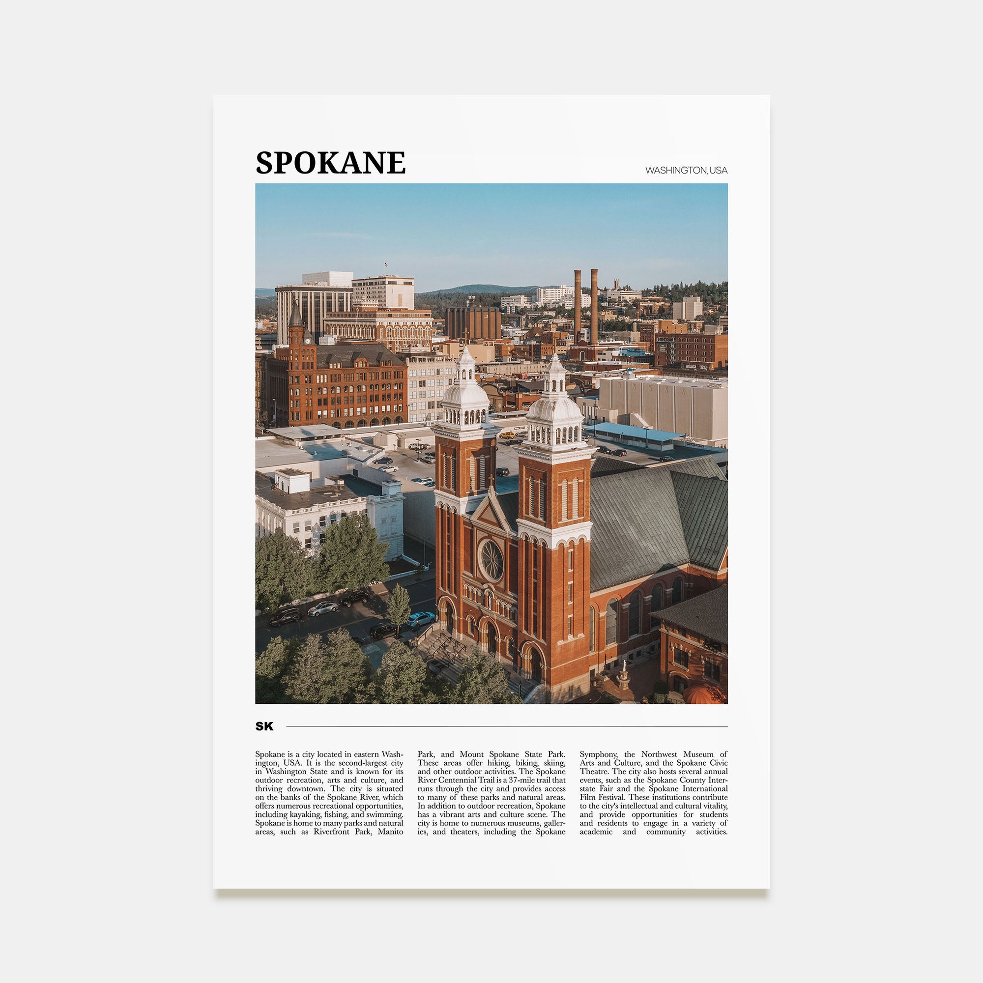 Spokane Travel Color Poster