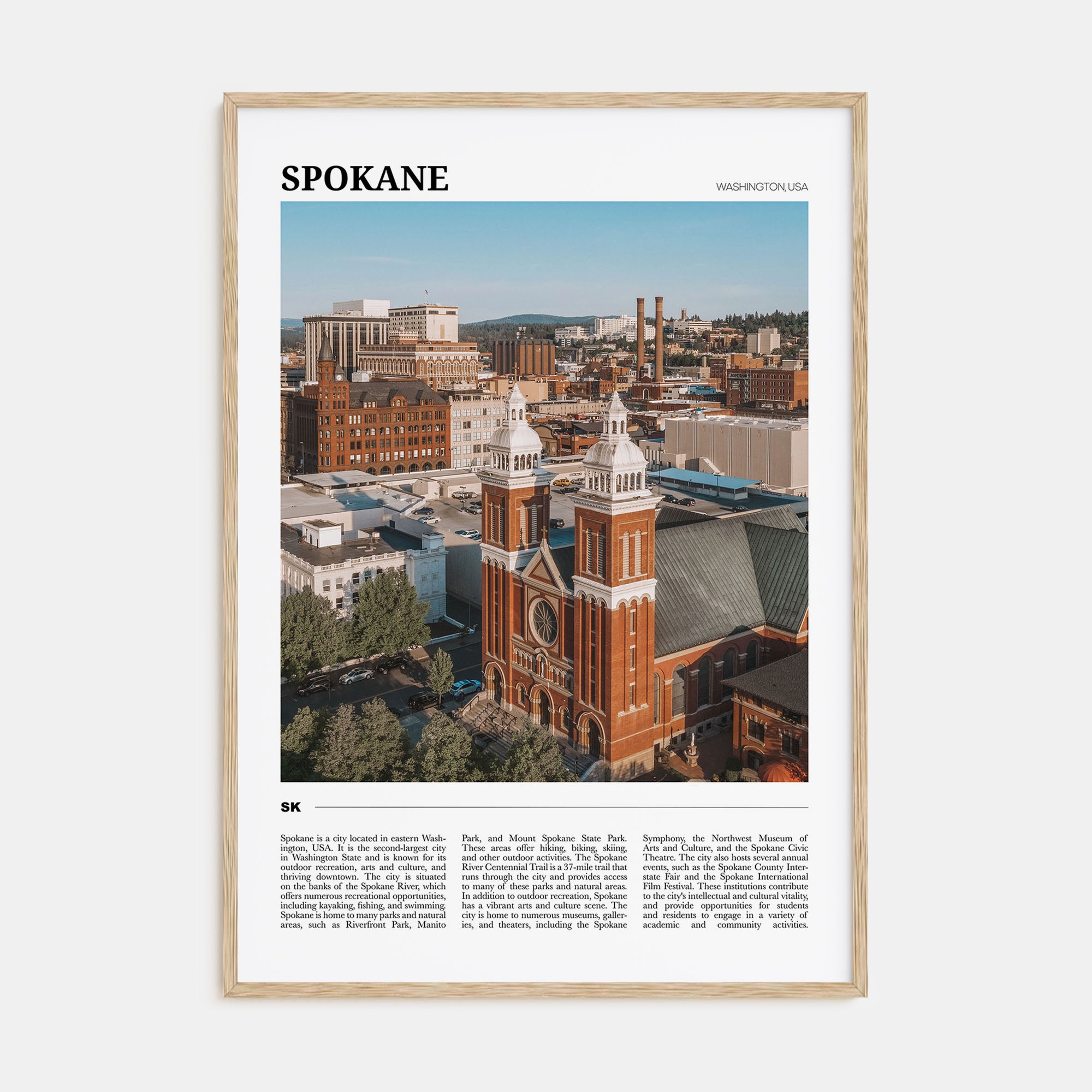 Spokane Travel Color Poster