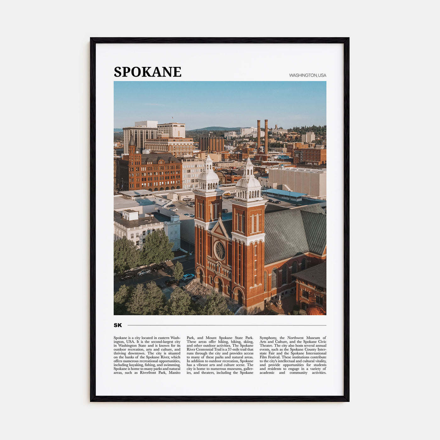 Spokane Travel Color Poster