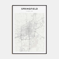 Springfield, Illinois Map Portrait Poster