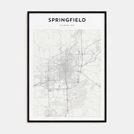 Springfield, Illinois Map Portrait Poster