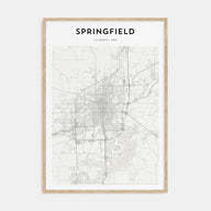 Springfield, Illinois Map Portrait Poster