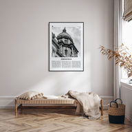 Springfield, Illinois Travel B&W Poster