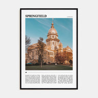 Springfield, Illinois Travel Color Poster