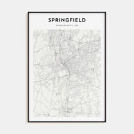 Springfield, Massachusetts Map Portrait Poster