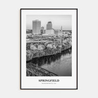 Springfield, Massachusetts Portrait B&W Poster