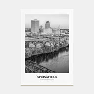 Springfield, Massachusetts Portrait B&W Poster