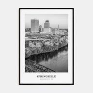 Springfield, Massachusetts Portrait B&W Poster