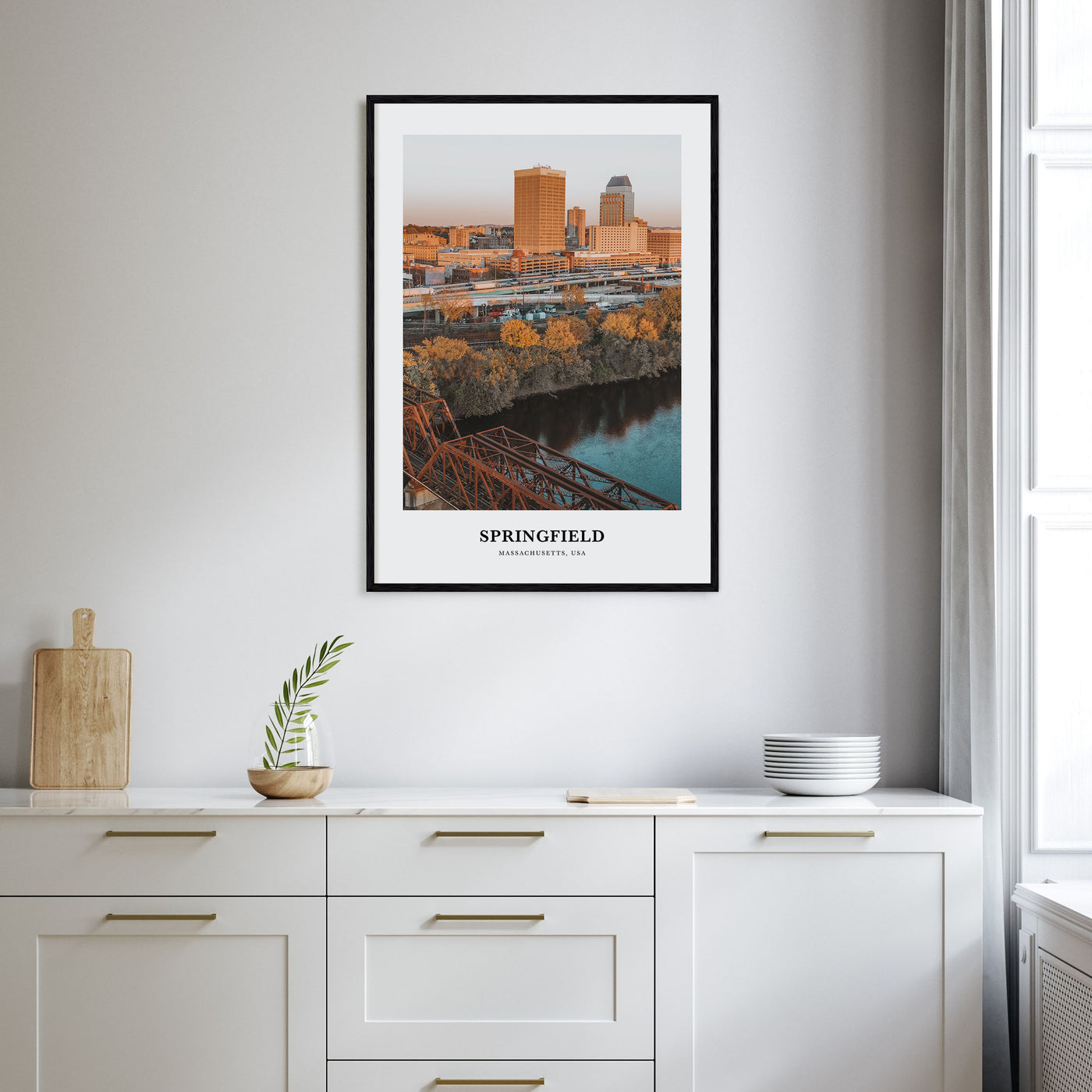 Springfield, Massachusetts Portrait Color Poster