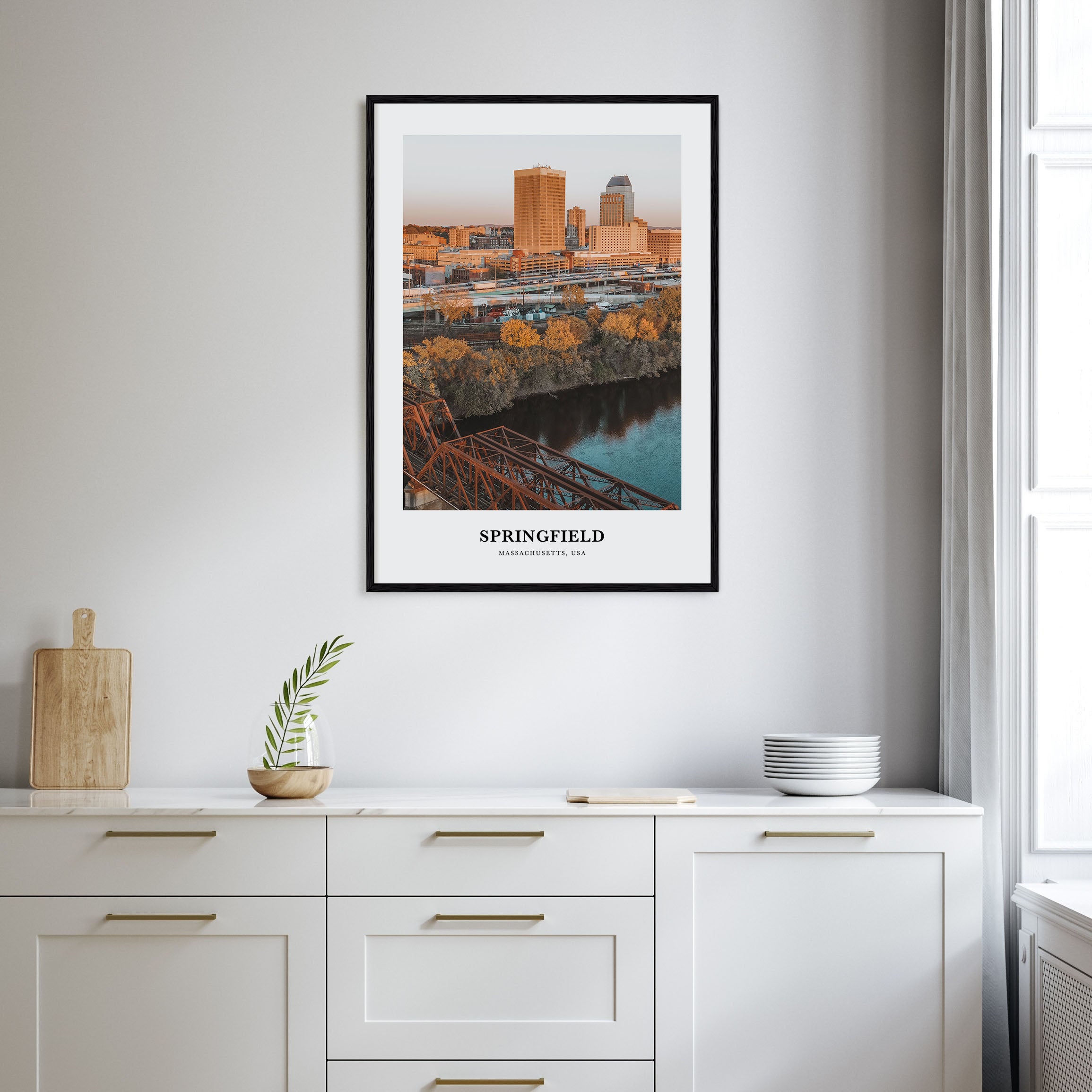 Springfield, Massachusetts Portrait Color Poster