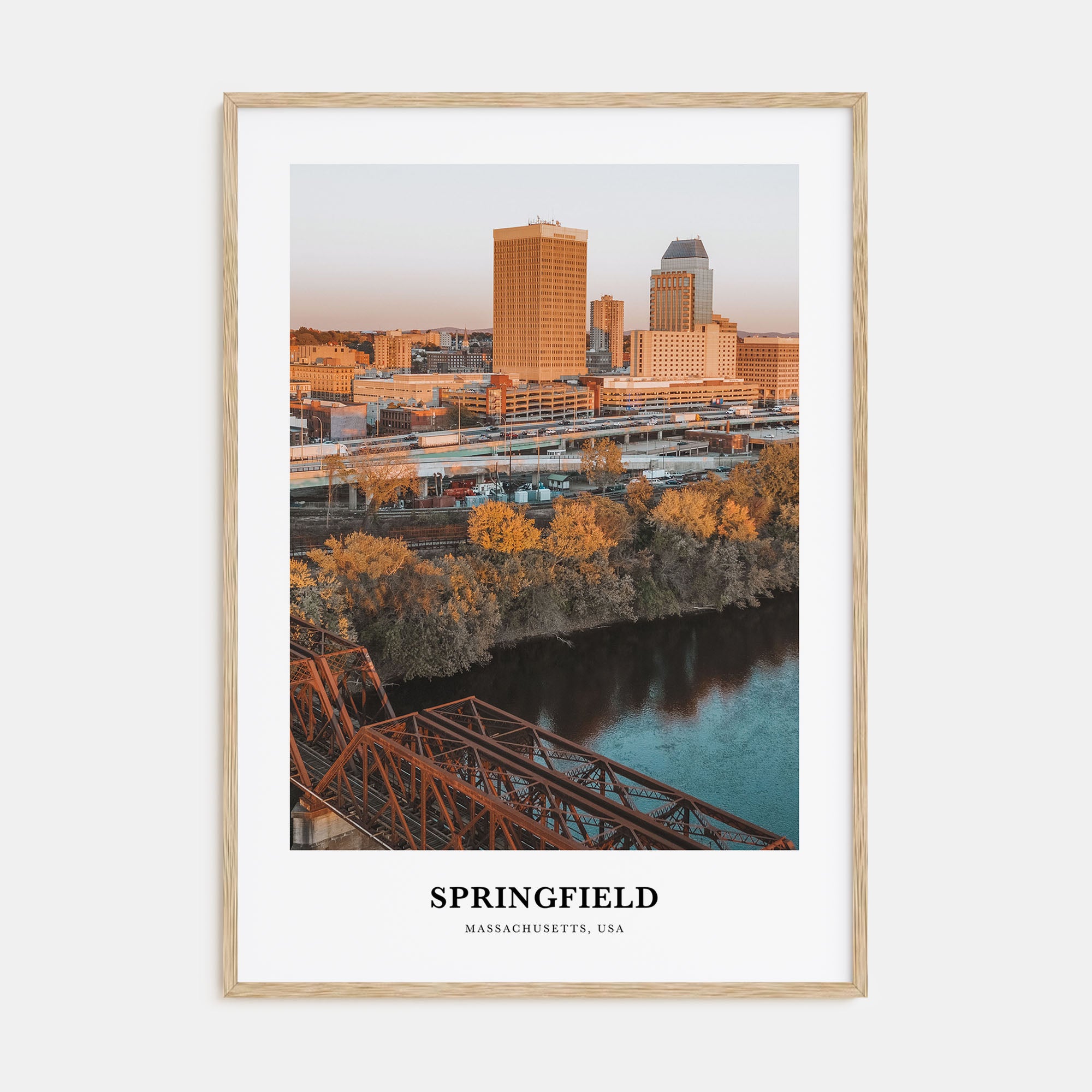 Springfield, Massachusetts Portrait Color Poster