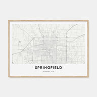 Springfield, Missouri Map Landscape Poster