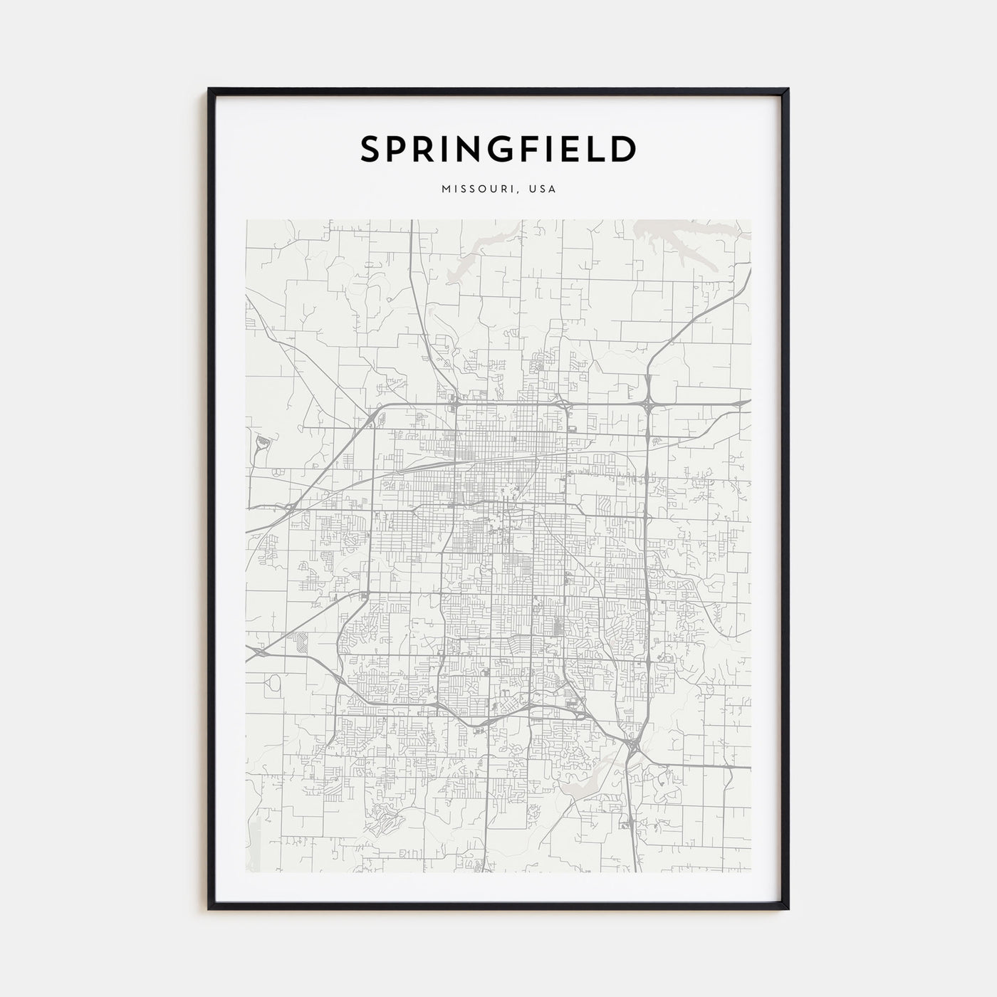 Springfield, Missouri Map Portrait Poster