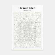 Springfield, Missouri Map Portrait Poster