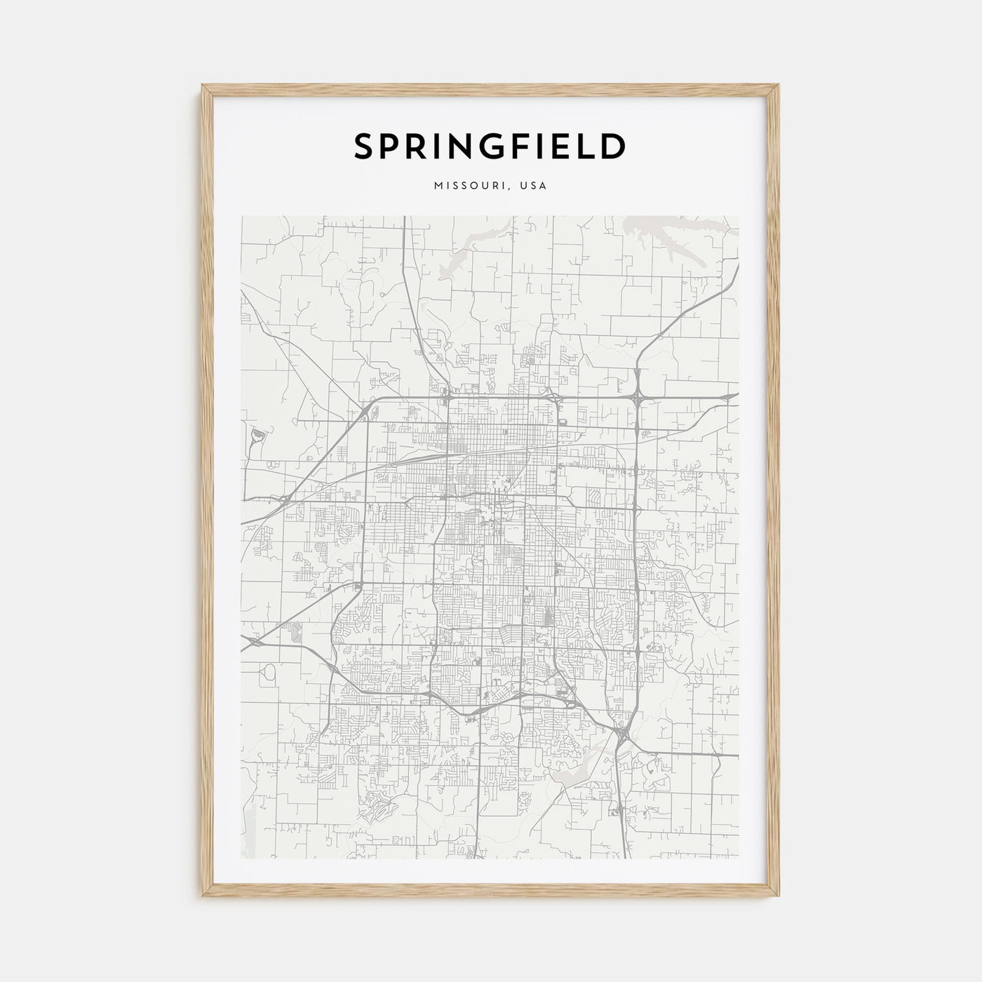 Springfield, Missouri Map Portrait Poster