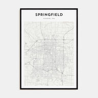 Springfield, Missouri Map Portrait Poster