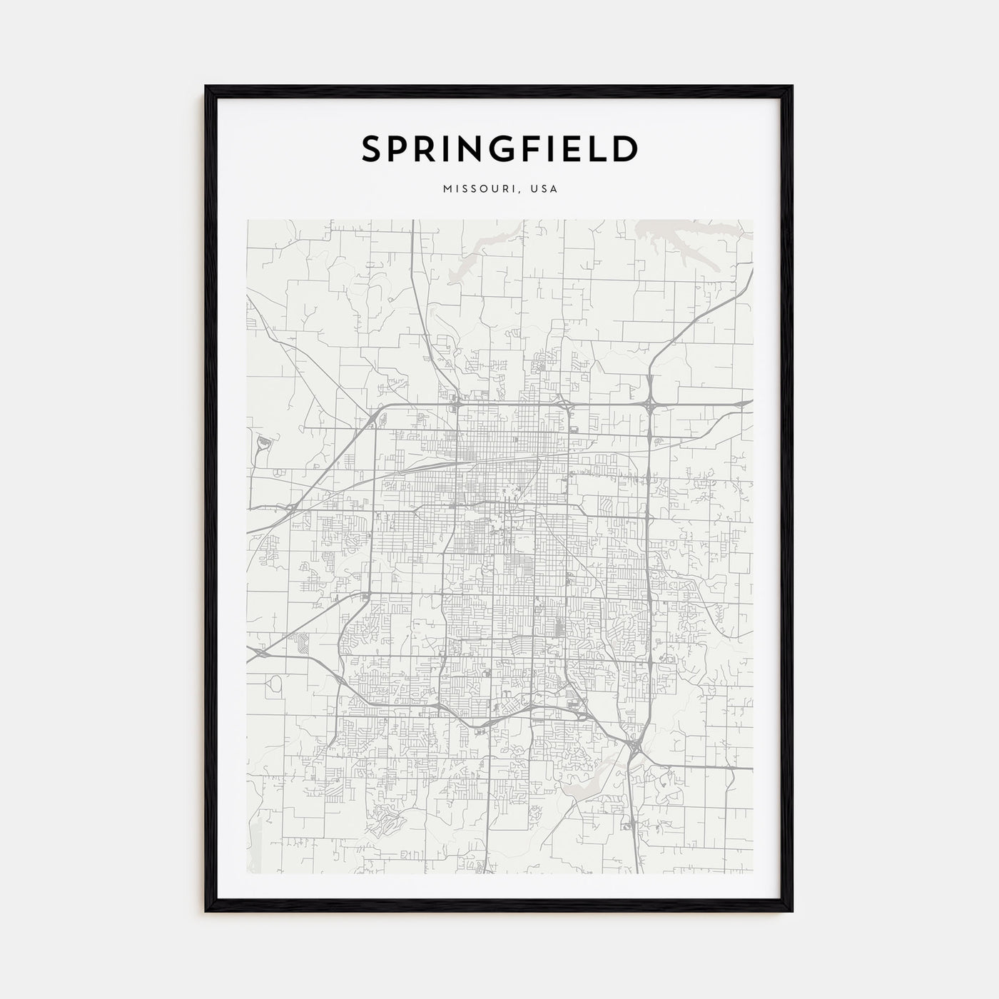 Springfield, Missouri Map Portrait Poster