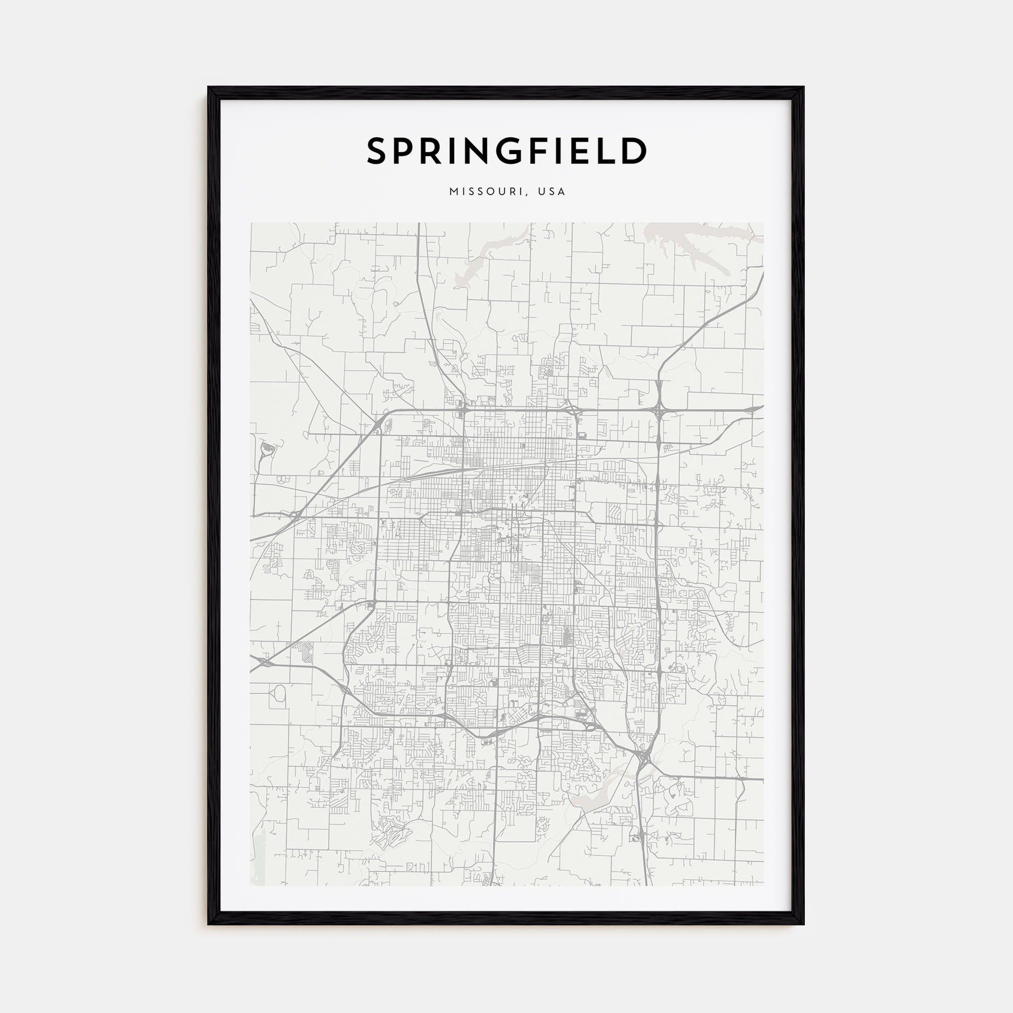 Springfield, Missouri Map Portrait Poster