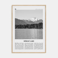 Sproat Lake Travel B&W Poster