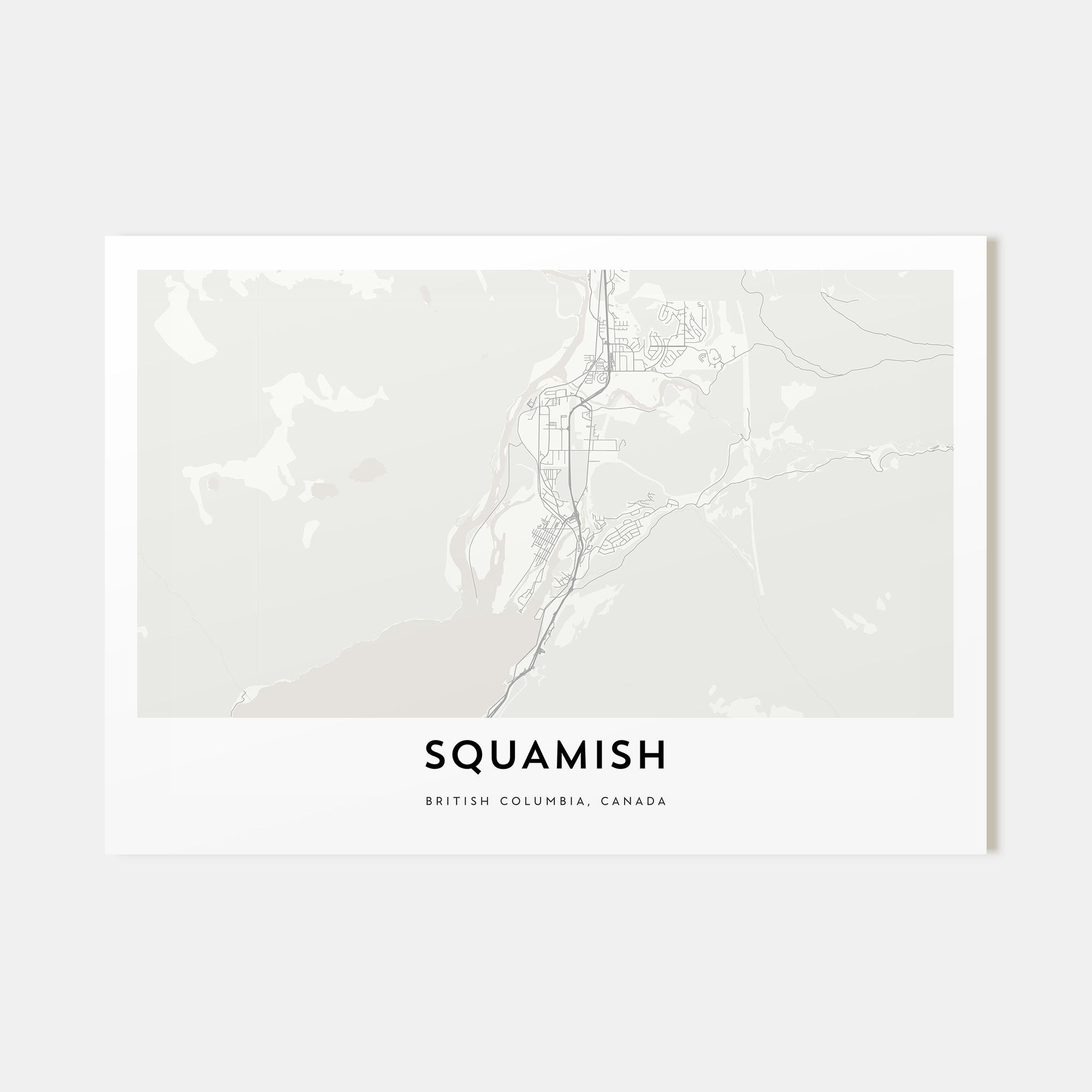 Squamish Map Landscape Poster