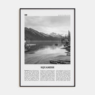 Squamish Travel B&W Poster