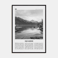 Squamish Travel B&W Poster