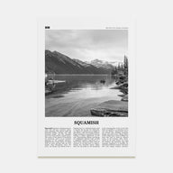 Squamish Travel B&W Poster