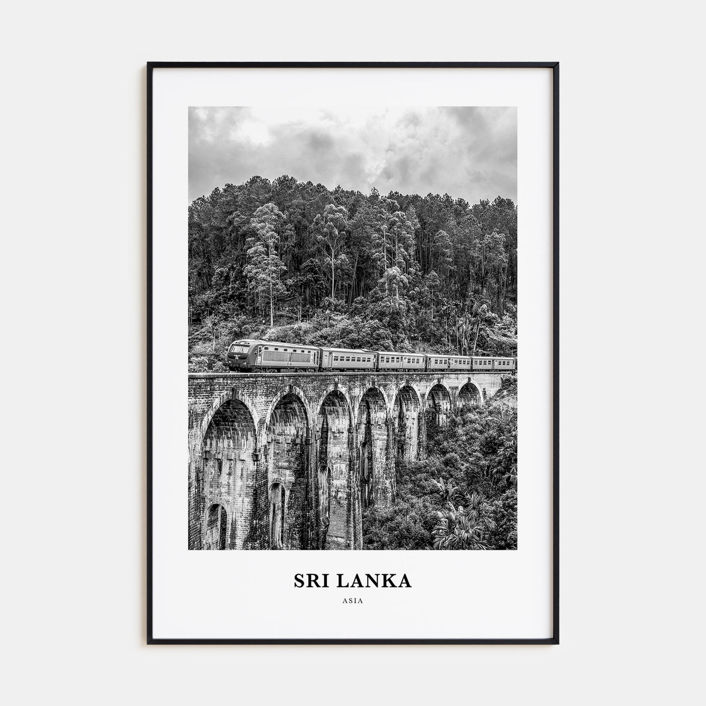 Sri Lanka Portrait B&W Poster