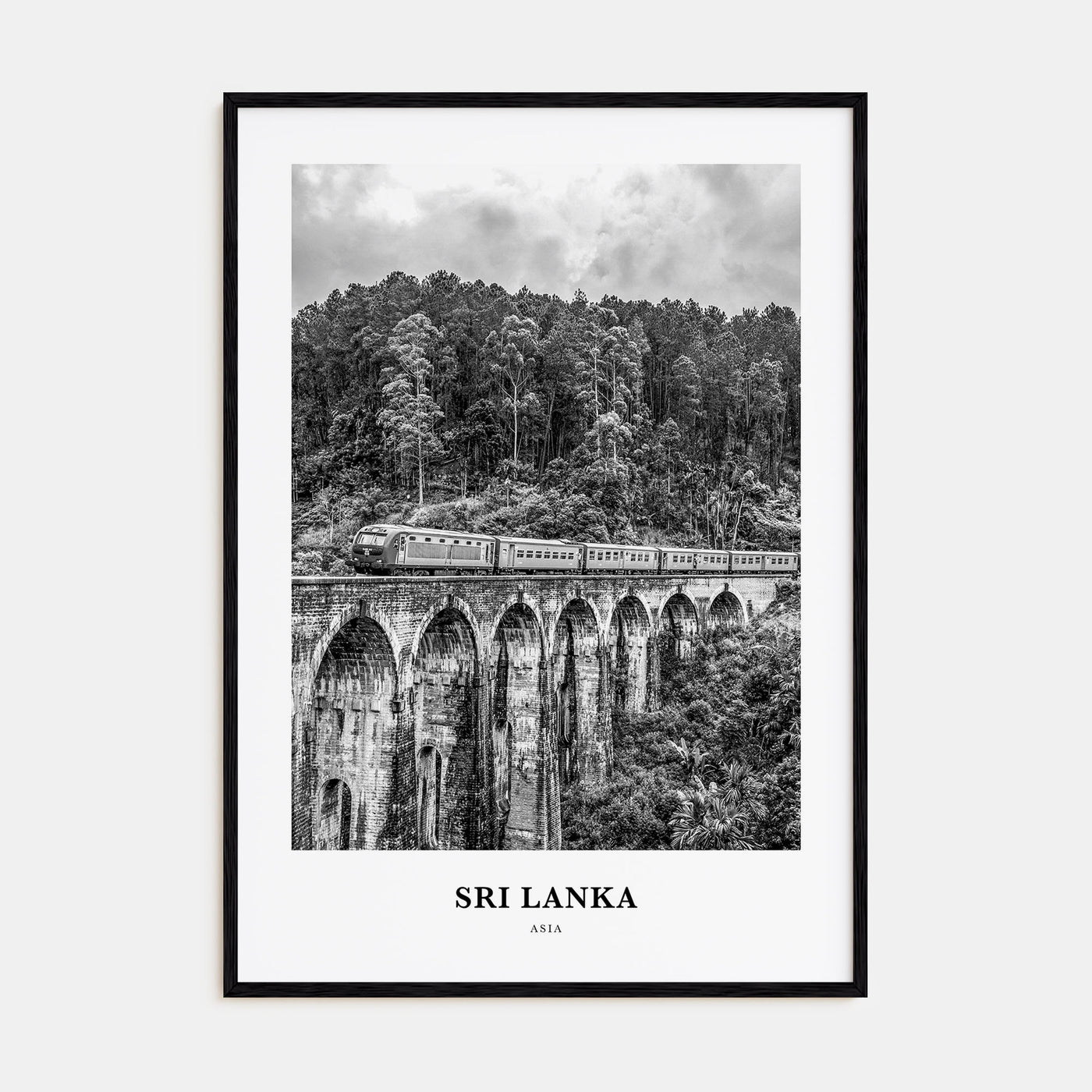 Sri Lanka Portrait B&W Poster