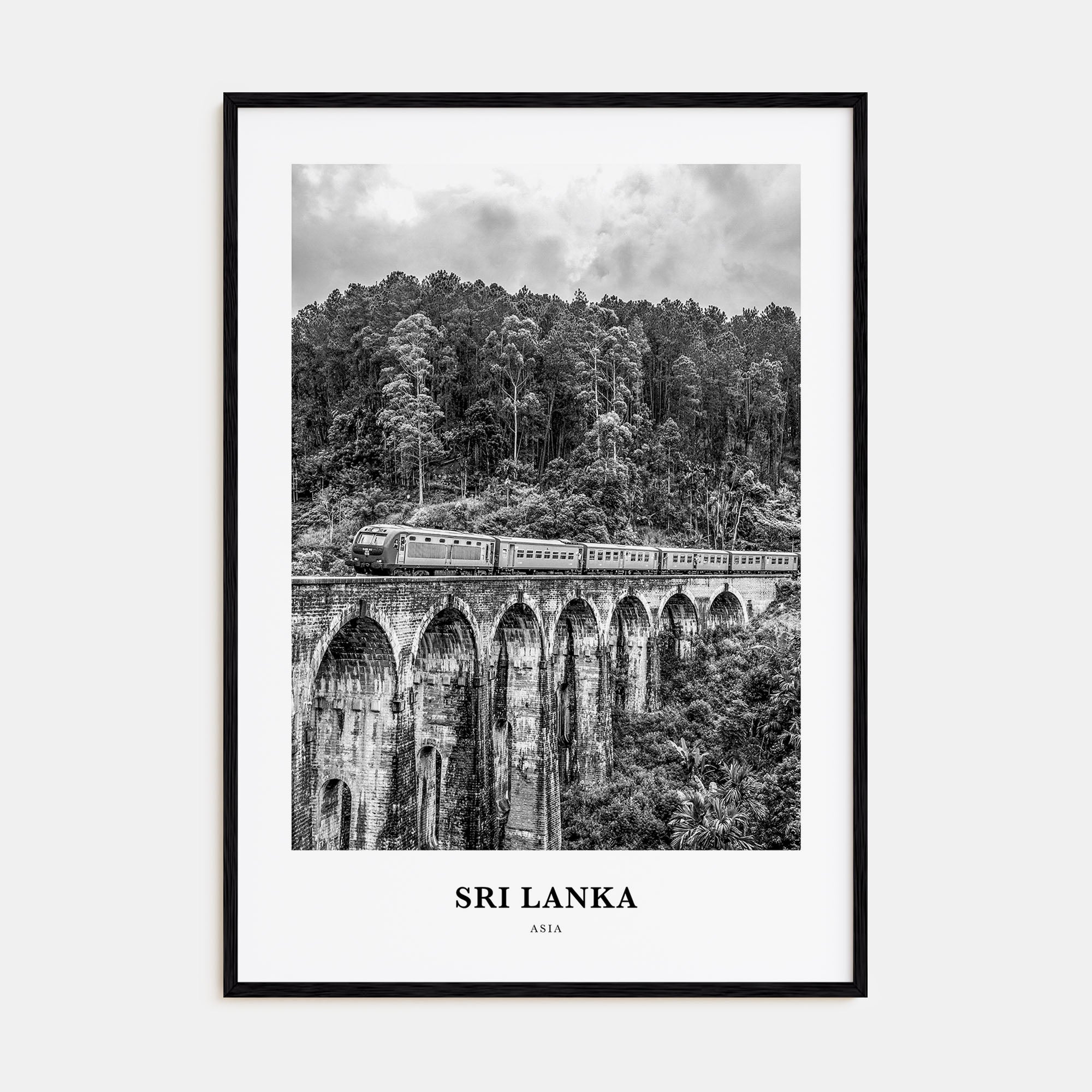 Sri Lanka Portrait B&W Poster