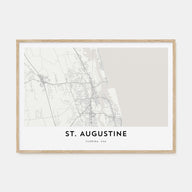 St. Augustine Map Landscape Poster