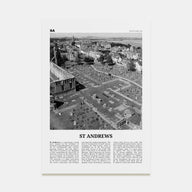 St. Andrews Travel B&W Poster