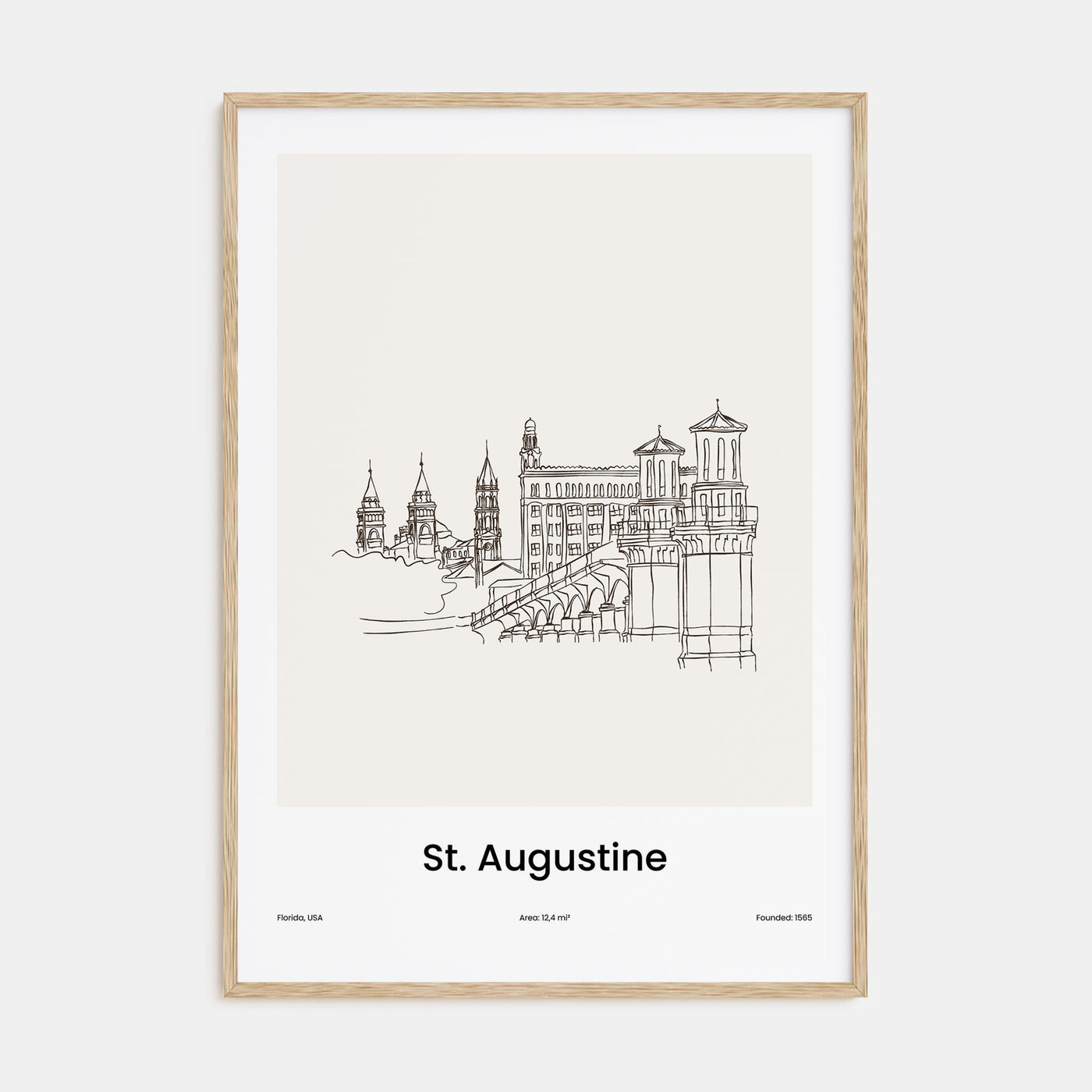 St. Augustine Drawn Poster