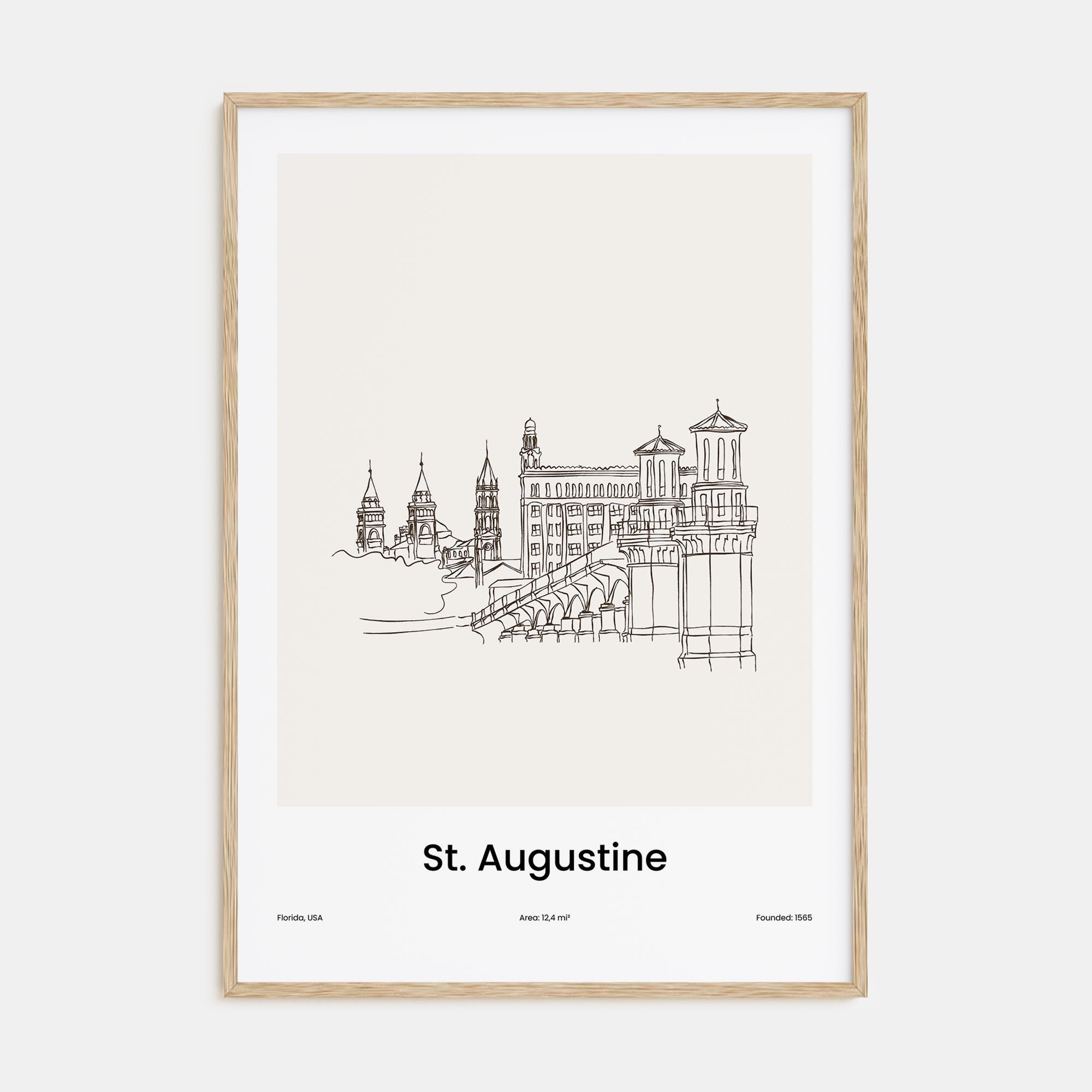St. Augustine Drawn Poster