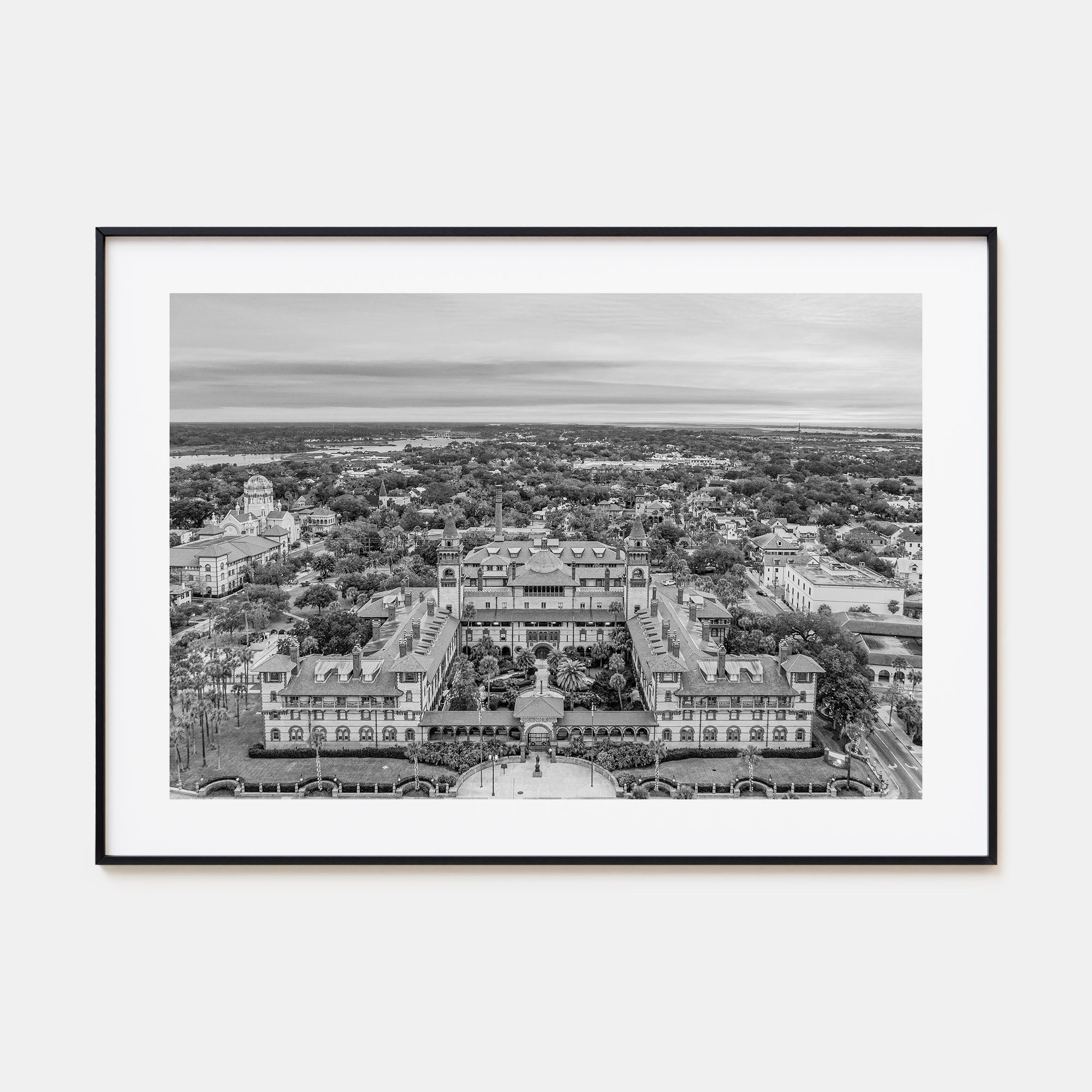 St. Augustine Landscape B&W Poster
