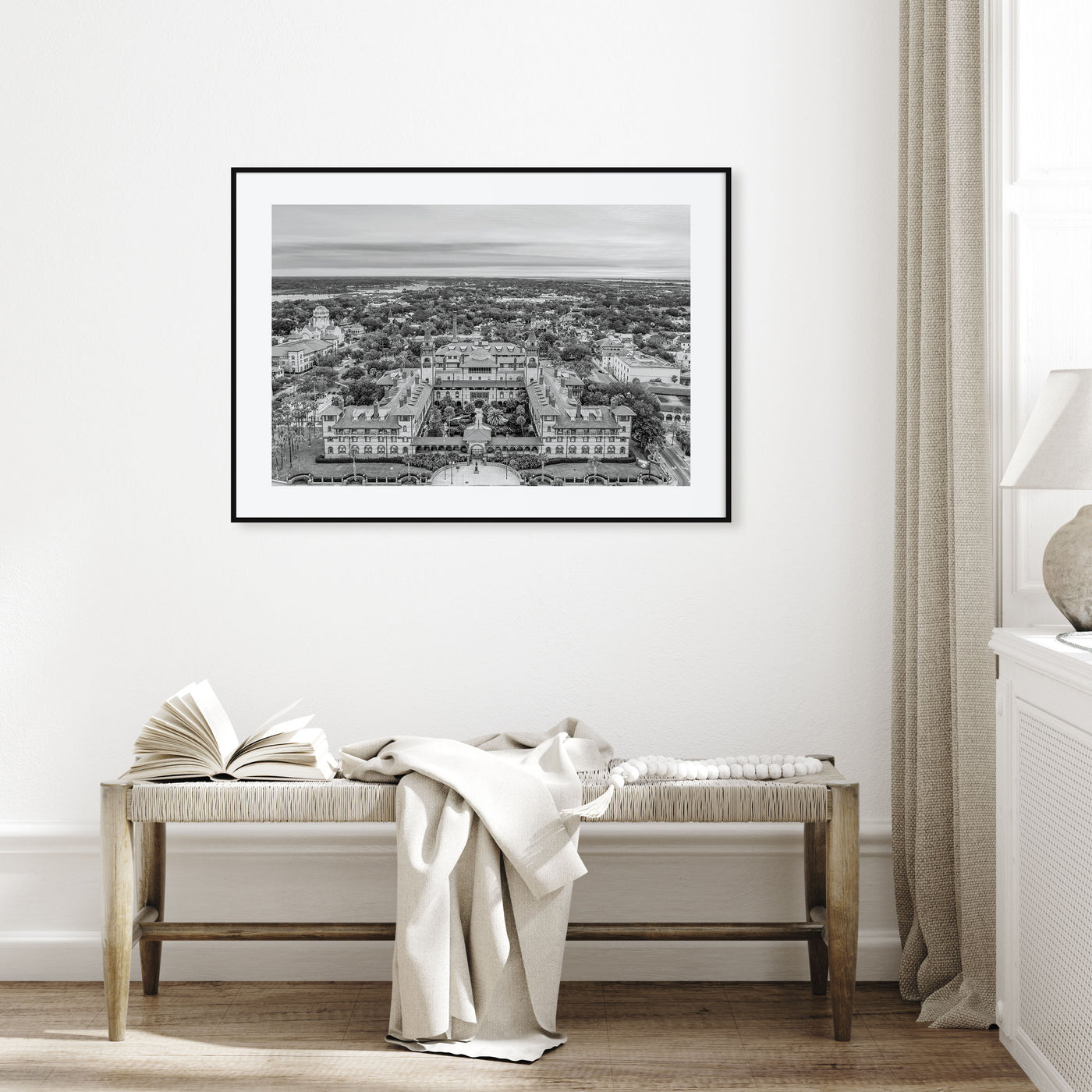 St. Augustine Landscape B&W Poster