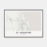 St. Augustine Map Landscape Poster