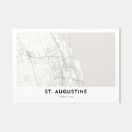St. Augustine Map Landscape Poster