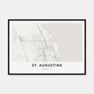 St. Augustine Map Landscape Poster