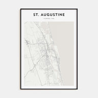 St. Augustine Map Portrait Poster