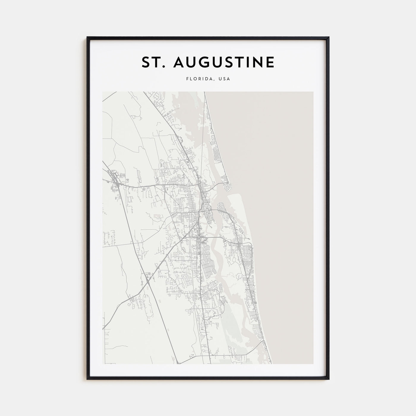 St. Augustine Map Portrait Poster