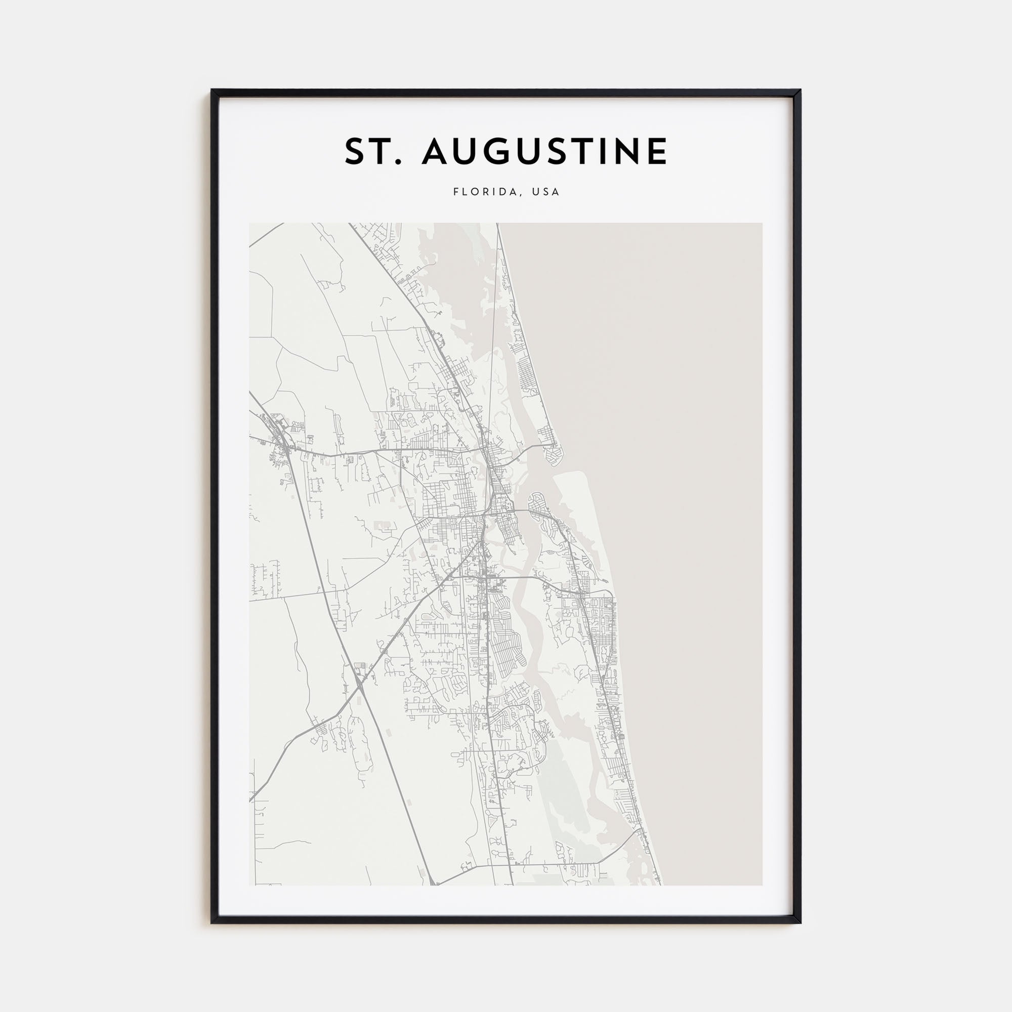 St. Augustine Map Portrait Poster