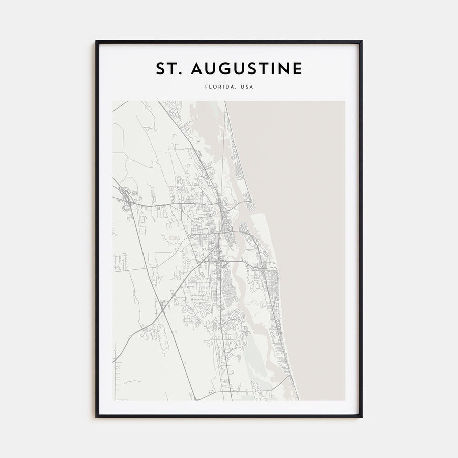 St. Augustine Map Portrait Poster